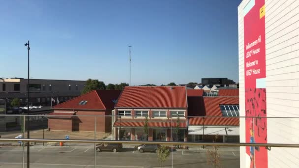 Panorama Billund Topo Lego House Tomadas Billund Dinamarca — Vídeo de Stock