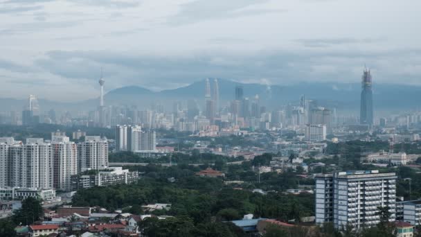 Pemandangan Pagi Kota Kuala Lumpur Malaysia — Stok Video