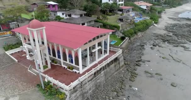 Entrada Ecuador Settembre 2018 Drone Aerial Alta Orbita Frontale Della — Video Stock