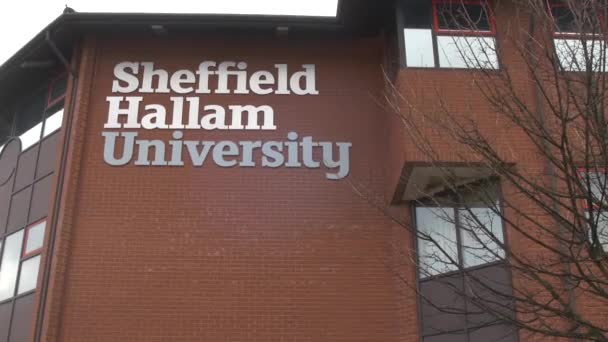 Logo Universitas Hallam Sheffield — Stok Video