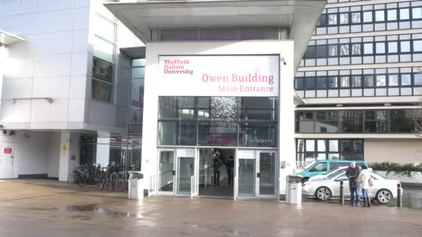 Sheffield Hallam Building Ext — Stok Video