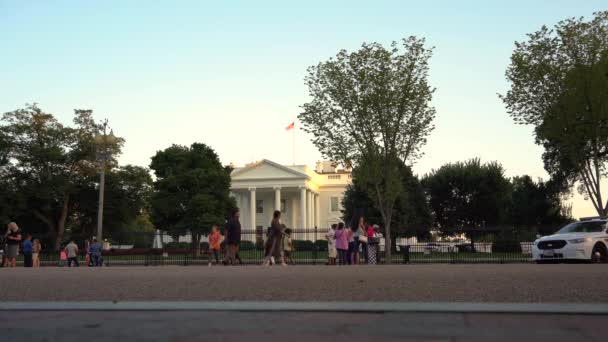 Κτίριο Του Λευκού Οίκου Στην Ουάσιγκτον Απόγευμα — Αρχείο Βίντεο