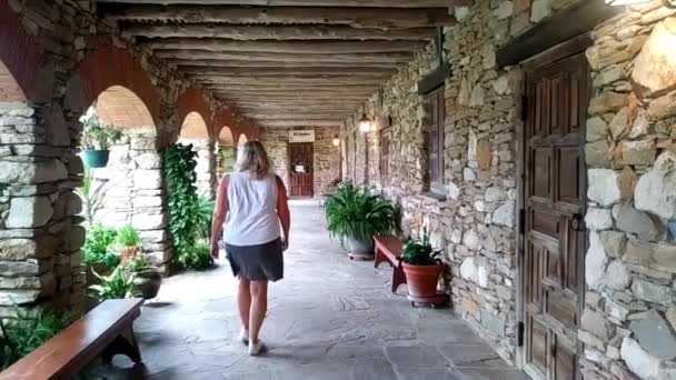 Walking Arches Old Mission Texas — Stock Video