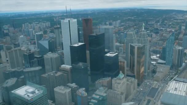 Toronto Skyline Cidade Partir Ângulo Torre — Vídeo de Stock