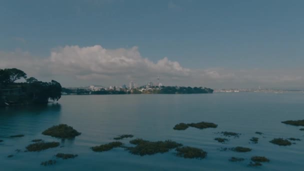 Eine Drohne Mit Dolly Zoom Zeigte Auf Das Gebäude Stadtzentrum — Stockvideo