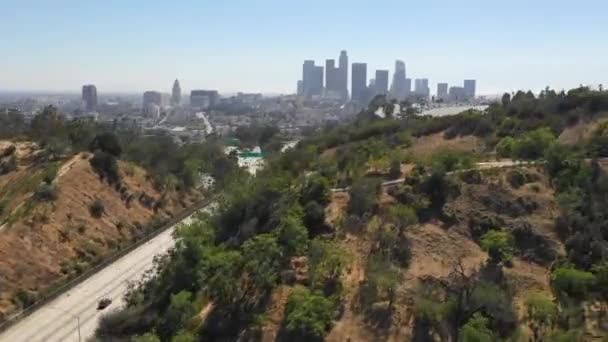 Εναέρια Κατάρρευση Του Κέντρου Του Λος Άντζελες Και Του Σταδίου — Αρχείο Βίντεο