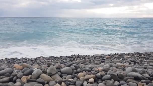 Spiaggia Mediterranea Nizza Sud Della Francia — Video Stock