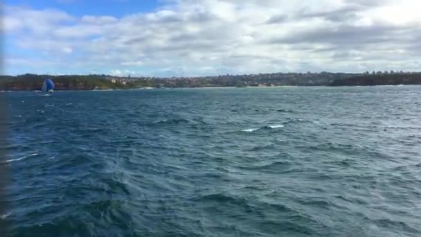 Una Hermosa Vista Mar Desde Ferry — Vídeos de Stock