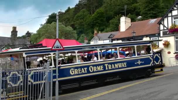 Büyük Orme Tramvayı Llandudno Galler — Stok video