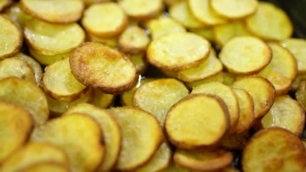 Patate Forno Gustose Appena Sfornate — Video Stock