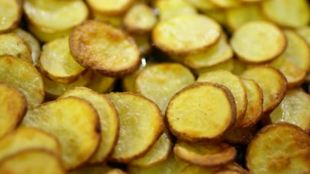 Patate Forno Gustose Appena Sfornate — Video Stock