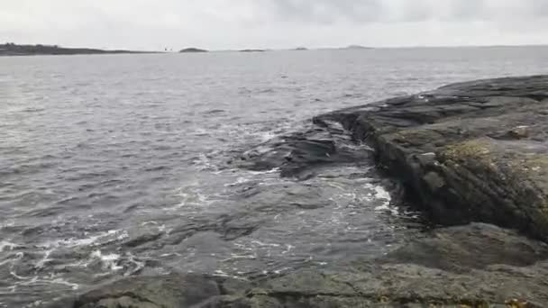 Vlny Šplouchají Oceánu — Stock video