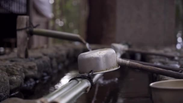 Fontaine Chozuya Japon Pour Laver Les Mains — Video