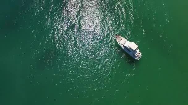 Letecké Drone Záběry Lodi San Carlos Mexiko Podél Oceánu — Stock video