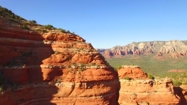 Drohnenaufnahmen Von Sedona Red Rock Mountains Arizona — Stockvideo