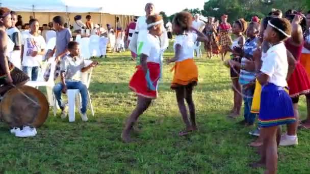 Çocuklar Geleneksel Xhosa Düğününde Eğleniyorlar — Stok video