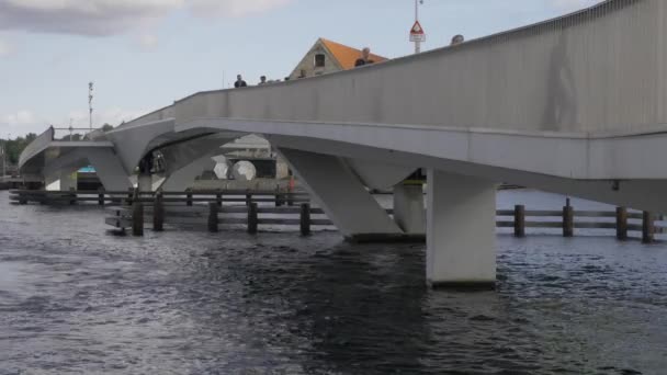 Ponte Copenhague Dia Agitado — Vídeo de Stock