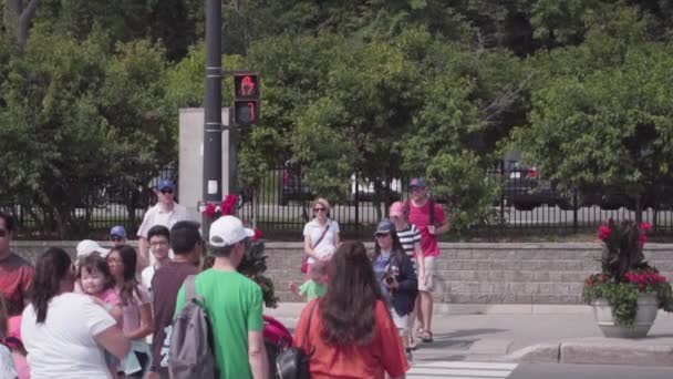 Slow Motion Séquence Cinématographique Personnes Ville Niagara Falls — Video