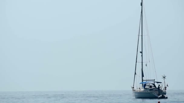 Velero Las Afueras Valtos Beach Parga Grecia — Vídeo de stock