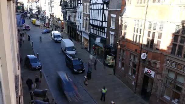 Chester City Centre Lapso Tempo — Vídeo de Stock