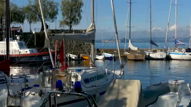 Torri Del Benaco Garda Gölü Como Gölü Talya Daki Bir — Stok video