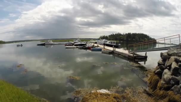 Barcos Puerto Deportivo Aislado — Vídeo de stock