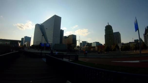 360 Degree Shot City Harbour Rotterdam Netherlands Shot Gopro Hero — Stock Video