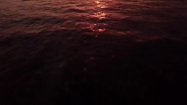 Tramonto Indonesia Riva Mare Paio Pesca Droneshot — Video Stock