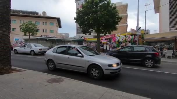 Zwolniony Ruch Przejeżdżające Samochody — Wideo stockowe