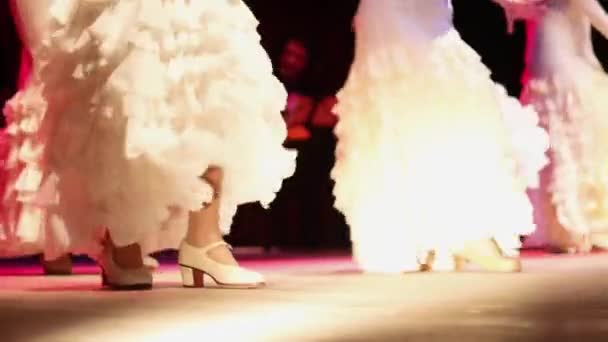 Bailarinas Bailando Flamenco — Vídeos de Stock