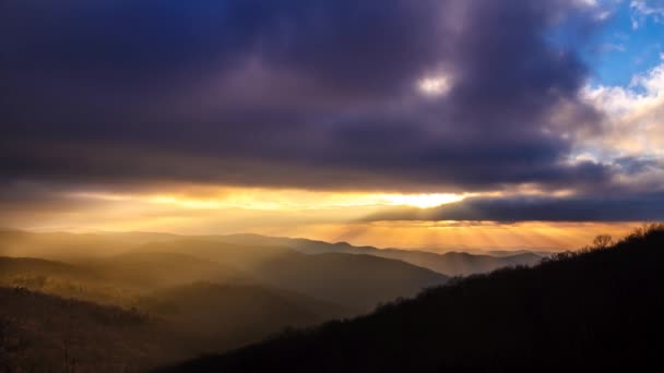 Sunrise Blue Ridge Mountains Cinemagraph Tijd Verval — Stockvideo