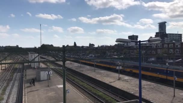 Vista Sobre Estación Tren Den Haag — Vídeos de Stock