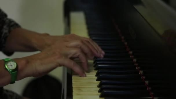 Pianista Abile Che Suona Molto Velocemente — Video Stock