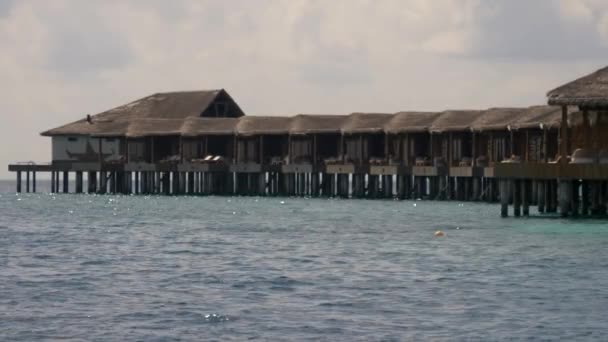 Pensione Sull Acqua Alle Maldive — Video Stock