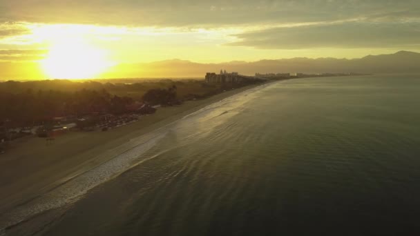 墨西哥Bucerias的日出空中 — 图库视频影像