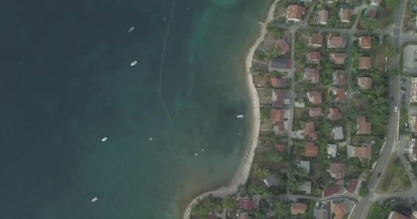 Hırvat Sahillerinde Denizlerde Insansız Hava Aracı Görüntüleri Drone Ayarları Log — Stok video