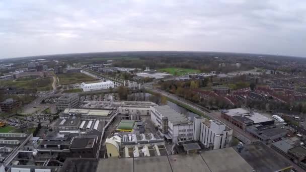 Overview City Helmond — Stock Video