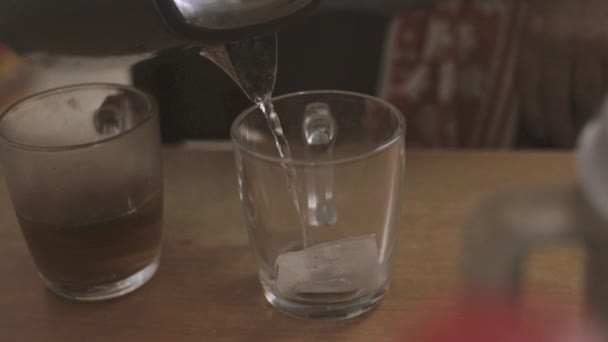 Elderly Woman Making Tea Closeup — Stock Video