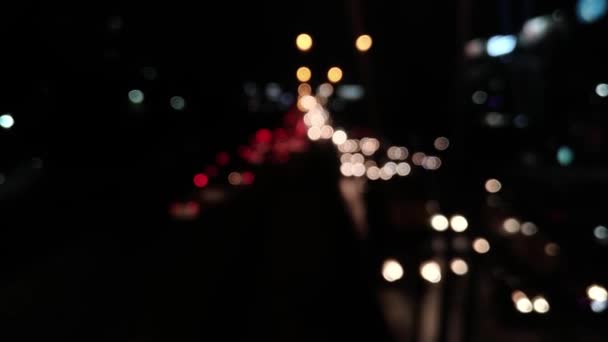 Ceci Est Une Vidéo Bokeh Lumière Ville Autoroute Indienne — Video