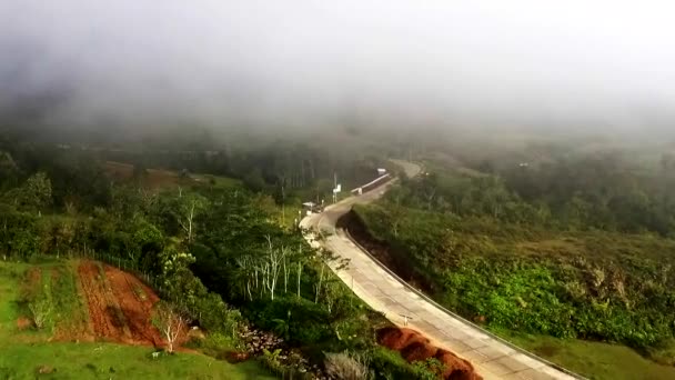 Foto Aérea Tarde Niebla Tropical — Vídeo de stock