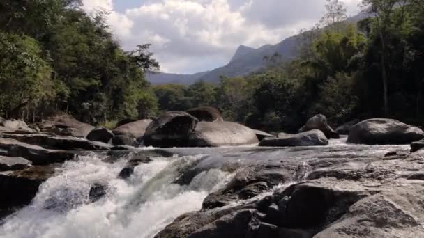 Time Lapse Ett Vattenfall Vacker Plats Brasilien Rio Janeiro Clounds — Stockvideo