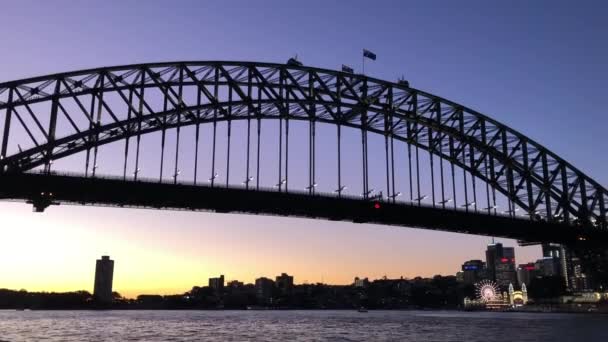 Вид Сиднейский Мост Харбур Парома — стоковое видео