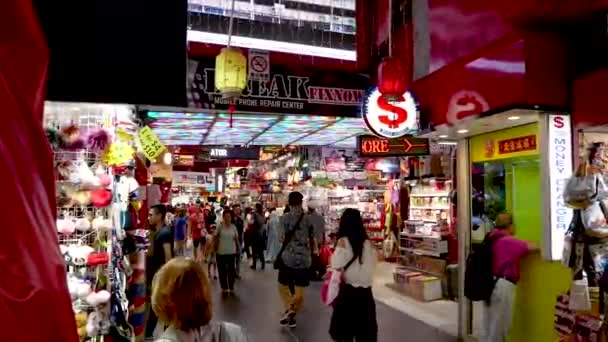 Άτομα Που Ψωνίζουν Στην Οδό Bugis Αγορά Σιγκαπούρη — Αρχείο Βίντεο