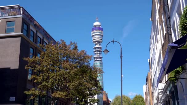 Tower London Tower Ett Kommunikationstorn Fitzrovia London Som Ägs Group — Stockvideo