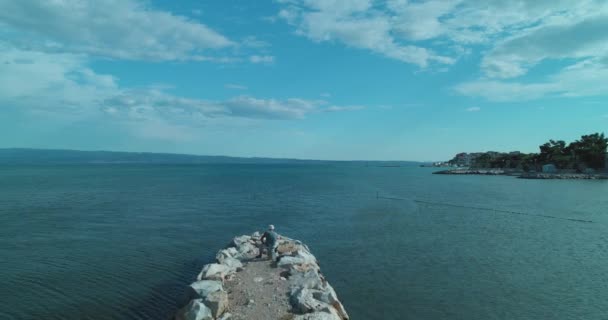 Rostoucí Pohled Egejské Moře — Stock video