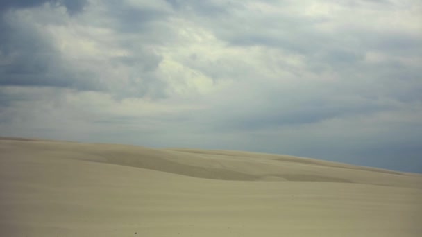 Rustige Bewolkte Dag Duinen Polen — Stockvideo