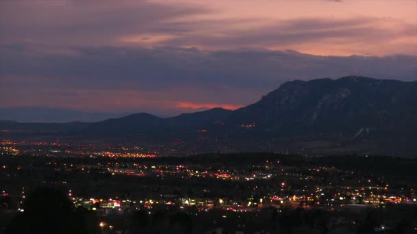 Ένα Κλιπ Δευτερολέπτων Time Lapse Της Οροσειράς Στο Colorado Springs — Αρχείο Βίντεο