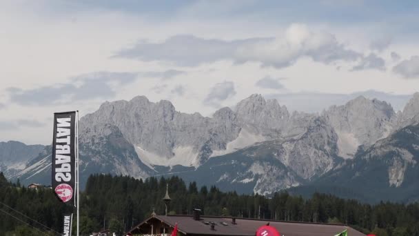 Cloud Timelapse Spartan Race Nice Tyrol Mountains — Stock Video