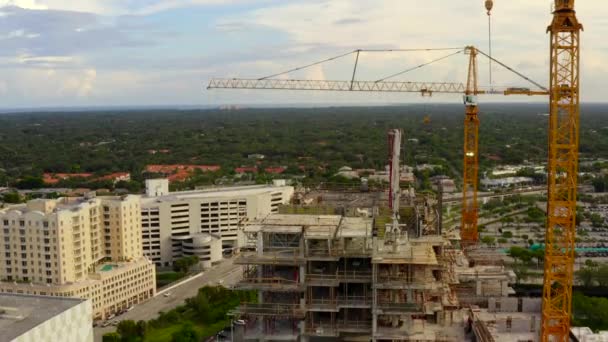 Miami Florida Realestaattissa Olevan Construction Vyöhykkeen Aerial View — kuvapankkivideo