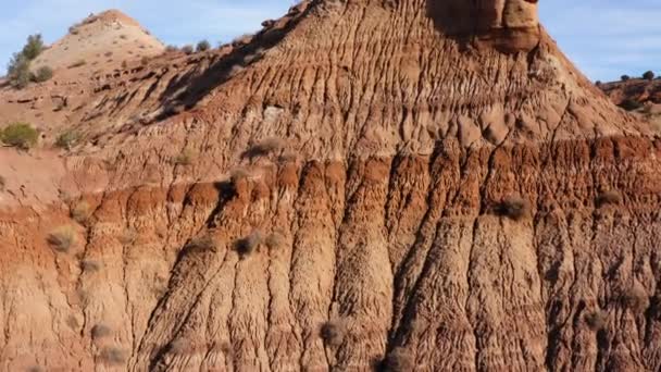 Colinas Rocosas Anaranjadas Formadas Debido Erosión Paisaje Utah — Vídeo de stock